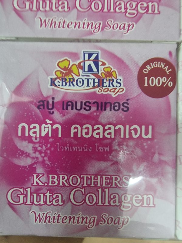 K brothers gluta collagen whitening soap 60g