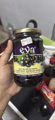 Eva blackcurrant mixed fruit jam 450g