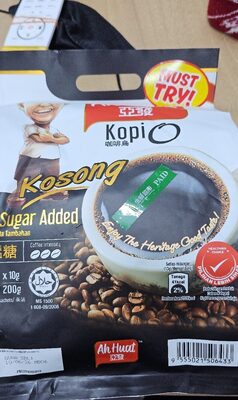 AHHUAT KOPI O NO SUGAR ADDED 20X10G 200G