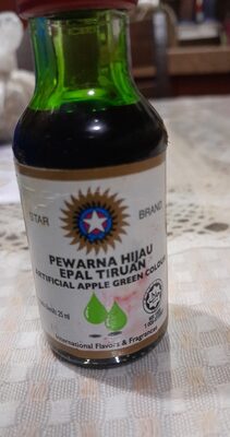 Star brand pewarna hijau epal tiruan. 25ml