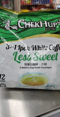 Checkhup 3in1 ipoh white coffee less sweet 12 sachets