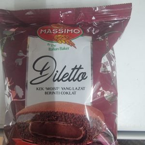 Massimo dilettante kek moist yang lazat berinti Coklat 50g