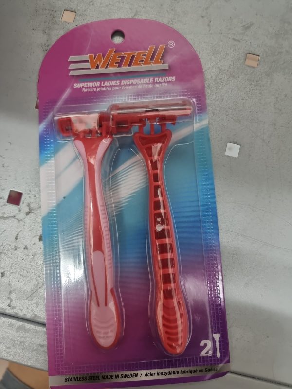 Wetell superior ladies disposable razors 2pc