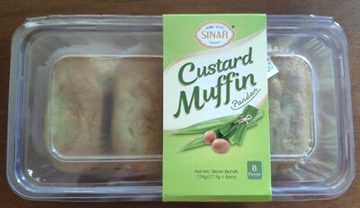 Sinar custard muffin pandan flavour 220g