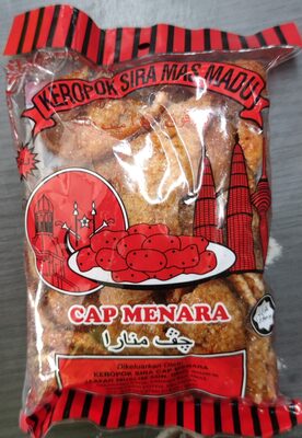 Cap menara Keropok sira mas madu 80gm