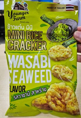 Younger farm mini rice cracker wasabi seaweed 60g