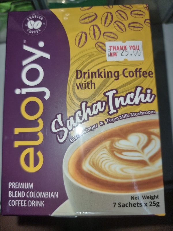 Ellojoy Sacha inchi black ginger & tiger milk mushroom 7sac x 25g