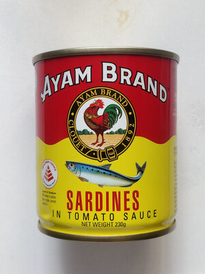 Ayam brand ikan sardin dalam sos tomato 230g