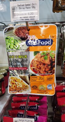 Masfood sambal chili shrimp all purpose paste 180g