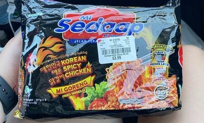 Mi sedap Korean Spicy Chicken Fried noodle 87g x5pkt