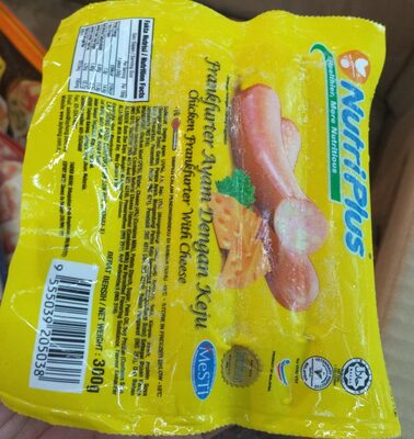 NutriPlus Chicken Frankfurter with Cheese 300g