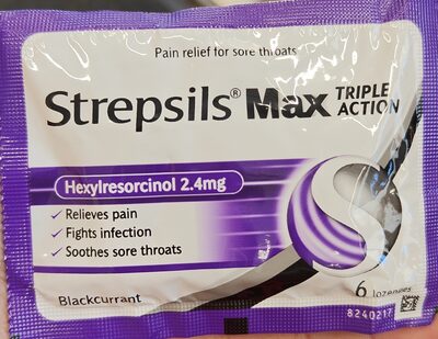 Strepsils max triple action black currant