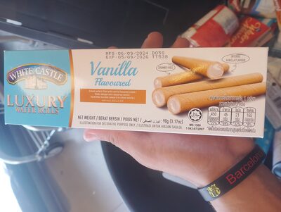 luxury wafer rolls vanilla90g
