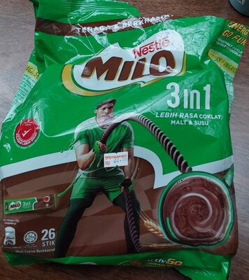 nestle milo 3in1 lebih rasa coklat 26stik