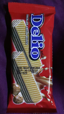 delio coklat flavoured cream wafer